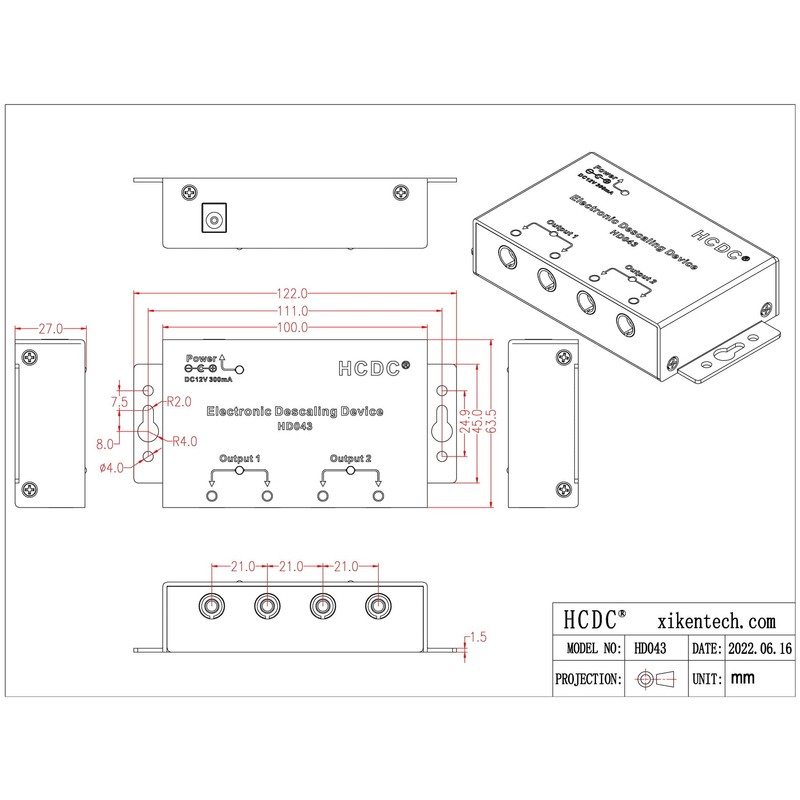 HCDC Electronic Water Descaler - Water Softener Alternative - Reduces