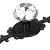 BSTKEY 10 Pack Crystal Drawer Knobs with Black Plate -