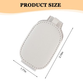 FALVFUN Sunglasses Holders for Car Visor, Magnetic Leather Eyeglass Hanger Clip, Automotive Interior Sun Visor Glasses Ticket Card Storage Organizer, Universal for SUV RV Truck (Gray)