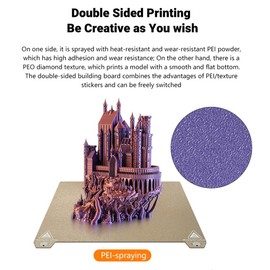 Mingzhe PEI Build Plate 3D Print Bed Textured PEI Surface Magnetic Spring Steel Flexible Platform Compatible with Ender-3 S1/ Ender-3 S1 Pro/End-5 S1/K1 3D Printers - 235 * 235MM