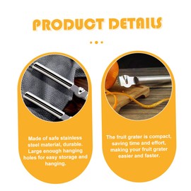 VILLFUL Citrus Peeler 2pcs Lemon Grater and Vegetable Peeler Set Stainless Steel Grater
