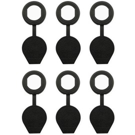 JCBIZ 6pcs 22m Black Door Lock Dust Cover Rubber Waterproof Caps Prevent Dust, Enhance Cam Lock Life Plastic Material