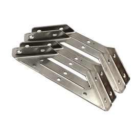 304 Stainless Steel multifuctional Corner Bracket Heavy Duty Triangle Bracket Shelf Rack Cabinet Brace Middle Size Pack of 6 pcs