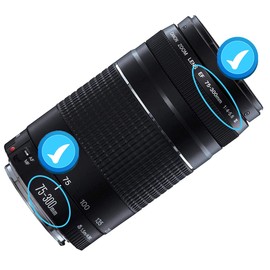 58mm Lens Cap Cover Compatible for Canon EF 75-300mm f/4-5.6 III,RF 75-300mm F4-5.6,EF75-300mm f/4-5.6 III USM Lens,HUIPUXIANG[2 Pack]