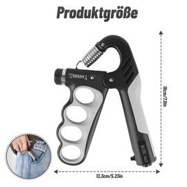 Hand Trainer, Forearm Trainer with Mechanical Counting, Grip Strength Trainer, Adjustable Resistance 5-100 kg, Finger Grip Strengthener, Hand Trainer, Grip Strength Trainer for Muscle Building