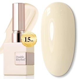 15ML Sheer Gel Nail Polish Soak Off Same Color Bottle Glossy Nail Art Gel for Salon or DIY Manicure at Home for Women:_Cream