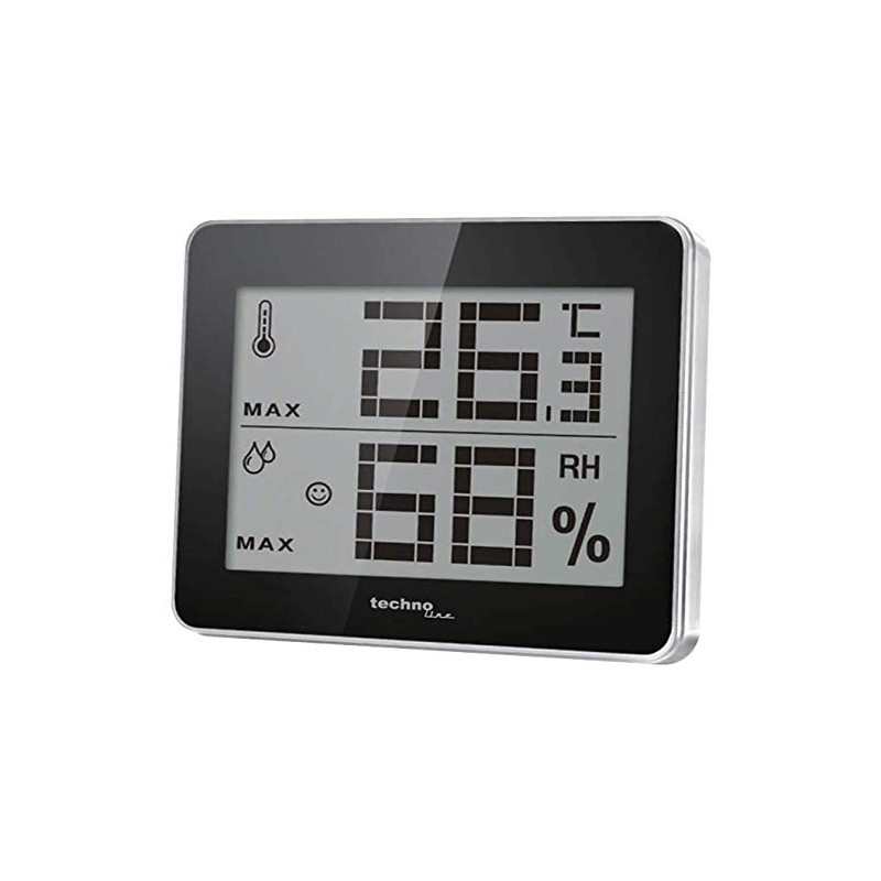 Technoline Modern Front, Coloured Display, Touch Sensor for Lighting, Black