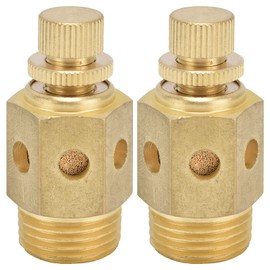 Pneumatic Silencer Brass Air Outlet Adjustable Throttle Silencer 1/2 Inch Good Resistance 30 dB Silencer 1/2 Inch Male Thread