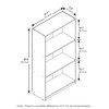 Furinno Basic 3-Tier Bookcase Storage Shelves, French Oak Grey