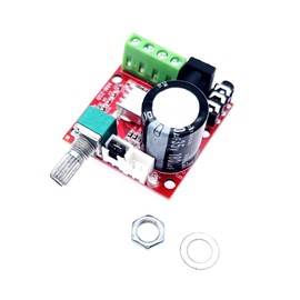 JZK DC 12V 2 Channels Stereo Audio Power Amplifier Module Output 2x10W/2x15W D-Class with 3.5mm Stereo Input Jack