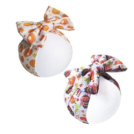 LDDCX Bows for Baby Girls Headband, Newborn Bows Headbands Baby Hair Bows Hairbands Hair Accessories.(FD104) (Thanksgiving Turkey Pumpkin Headband)