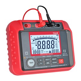 Megohmmeter, 250V-2500V Output Voltage Insulation Tester, 1MΩ-200GΩ Ohm Meter Multimeter, Grounding Tester with 100 Groups of Data Storage