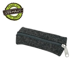 BIOZOYG Felt Pencil Case Fynn Size S Made of 100% Natural Felt Wool I Case for Pens Ballpoint Pen I Dark Mottled
