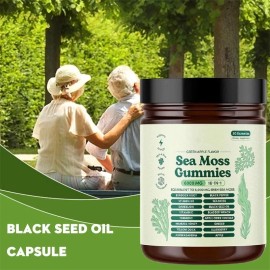 16 in 1 Organic Sea Moss Gummy | Irishmoss Extract 6000Mg | Green Apple Flavor
