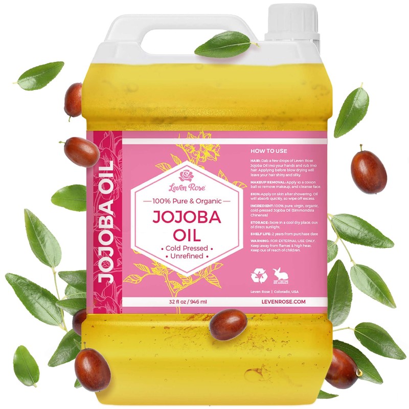 Leven Rose- Aceite de jojoba al por mayor, 32 oz,