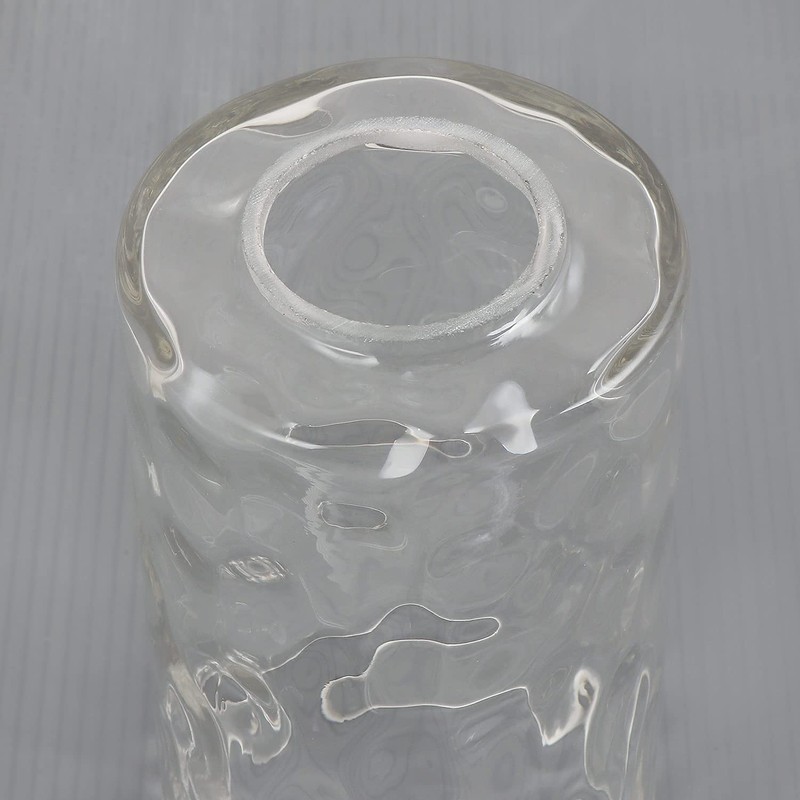 Anmire 3 Pack Clear Water Ripple Glass Shade, Cylinder Light