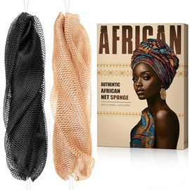 Minisentials Esponja Africana Auténtica Nudos Exfoliante Baño Tipo Lufa Afro Ducha Paquete Esponjas Africanas Exfoliantes Mayoría Tipos Piel Acc