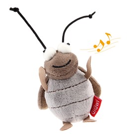 PETGEEK Gigwi Interactive Cat Feather Toy, Melody Chaser Chirpy Cricket Cat Plush Squeak Toys for Indoor Cats