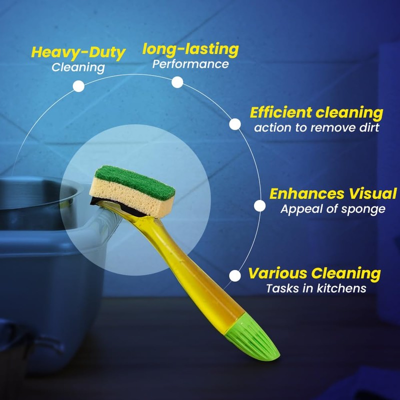 Zopper Green General Purpose Refill Washing-Up Sponge With Microfiber Cloth