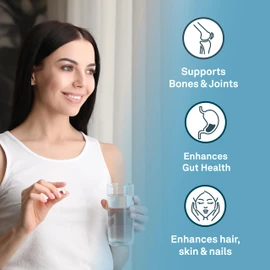 Organika Enhanced Collagen Protein Capsules - For Healthy Hair, Skin, Nails, Joints - Hydrolyzed For Better Absorption – Grass-Fed, Non-GMO - 240 Capsules