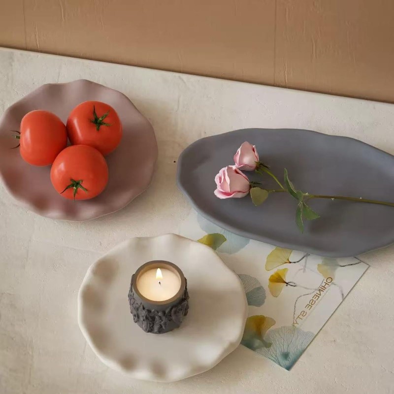 2PCS Large Irregular Silicone Resin Tray Mold,Round Oval Coasters Epoxy