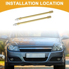 Partuto 2 Pcs 180mm Universal Tire Valve Stem Air Inflation Extension Adapto - Brass Brass Tone