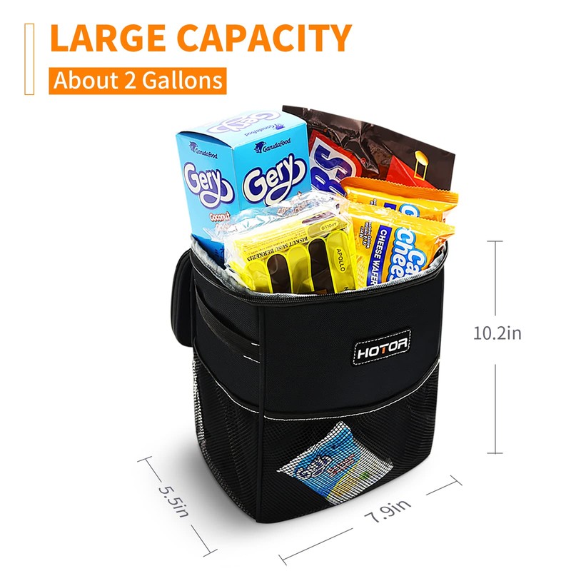 HOTOR Car Bin, Leak-Proof Car Bin for Tidy Use, Foldable
