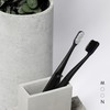 Moon Toothbrushes, Soft Bristle, White and Black Sleek Toothbrushes, 2