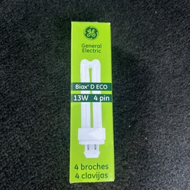 GE Biax D ECO 13W 4 Pin Compact Dual Fluorescent U-Tube Lamp