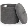 WILLITAT Storage Basket with Lid, Woven Blanket Storage for Living