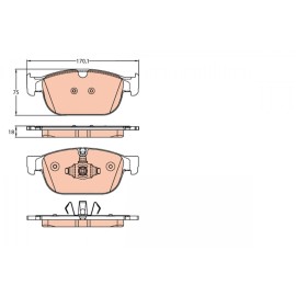 TRW FRONT Low Dust NOA Brake Pad Set for Volvo S60 V60 S90 V90 XC40 XC60 XC90 TRW