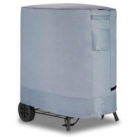 VonHaus Waterproof Kettle BBQ Cover - Premium Heavy Duty, Breathable 420D Oxford Fabric Protection for Portable Charcoal/Gas Barbecues (Grey, H90 x W70 x D70cm)