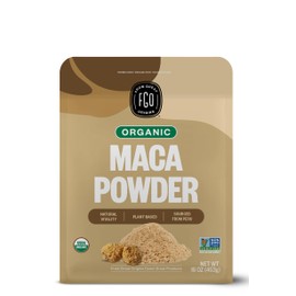 FGO Organic Peruvian Maca Root Powder, 16oz Bulk Resealable Pouch, Sourced from Peru, Packaging May Vary (Pack of 1)