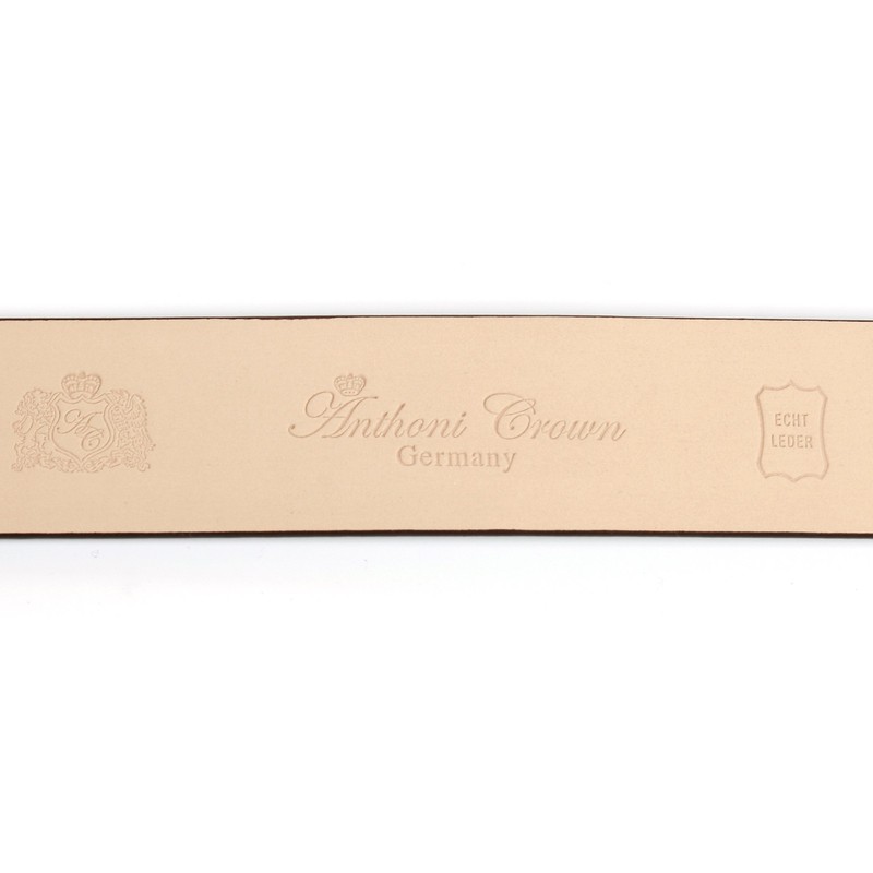 Anthoni Crown Women's Leather Belt, White
