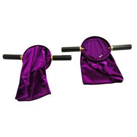 JWG Industries Velveteen Purple Violet Church Religious Offering Bag Pouch, Set of 2