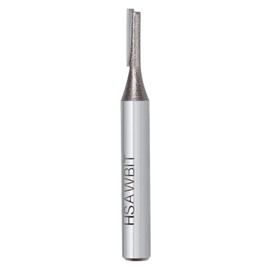 hsawbit Straight Single Flute Router Cutter - 1/4 Inch Shank, 5mm Cut Diameter & 20mm Cut Length, Flush Trim Router Bit for Woodworking