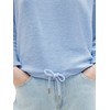 TOM TAILOR Women's Sweatshirt with Structure and Drawstring, 26320-stonington blue