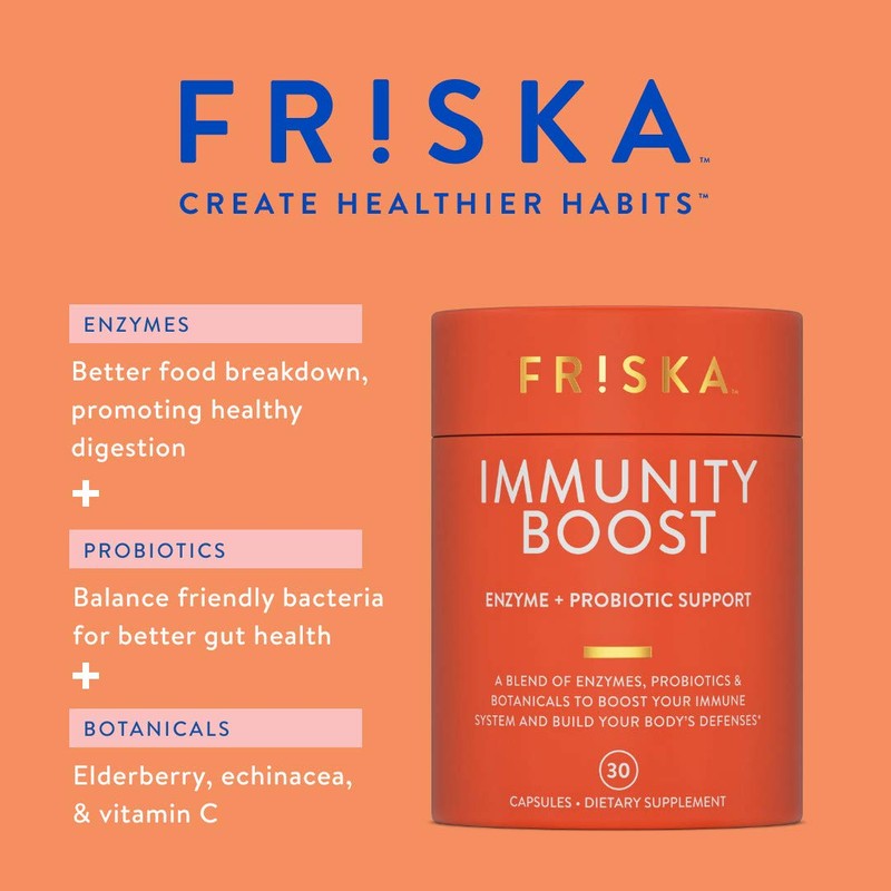 Friska Immunity Boost Enzyme & Probiotic Support, 30 CT