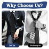 wlertcop Black Tie for Men, Ties Solid Uniform Pre-tied Adjustable
