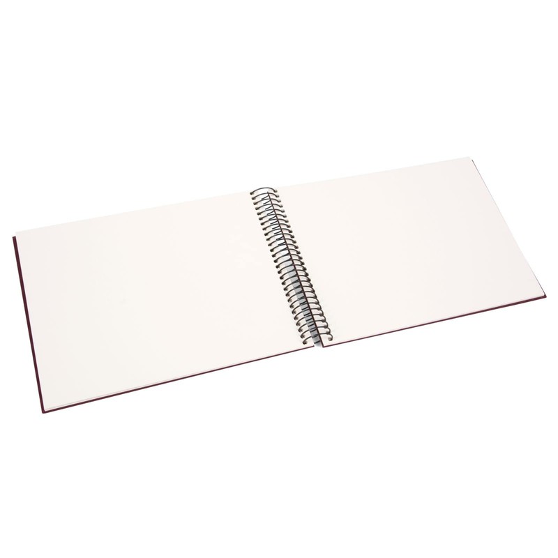 Spiral album BELLA VISTA uni 24/17 bordeaux with white pages