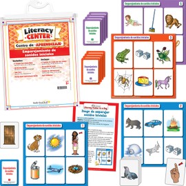 Really Good Stuff Centro de aprendizaje: Emparejamiento de sonidos iniciales (Spanish Beginning Sound Match) - 1 Literacy Center