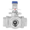 3 Way T Port Stainless Steel 304 Ball Valve with