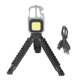 Keychain Work Light USB Charging Portable Pocket LED Flashlight Multifunctional Emergency Lamp for Camping