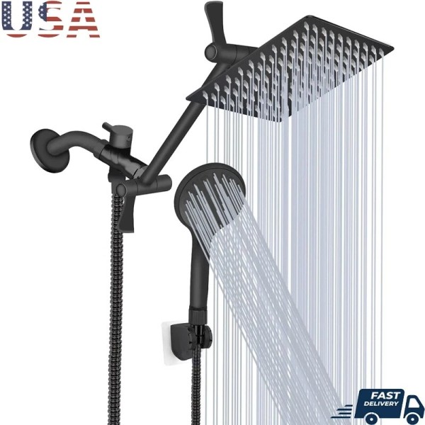 Unbranded High Pressure Rainfall Handheld Shower Combo 9 Settings Adjustable