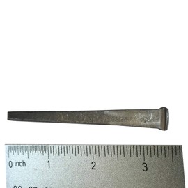 3.5”- CUT COMMON NAILS - Metallic Color - Antique rustic restoration accent nails for hanging, furniture, cabins, shutters & flooring – Decorative clavos nails – Distinct SQUARE HEAD Nail – 3.5 in