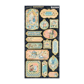 Alice's Tea Party Chipboard Die-Cuts 6"X12" Sheet-