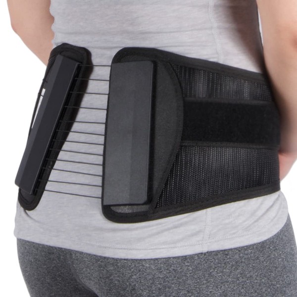 Ottobock The S.P.I.N.E. Adjustable Lower Back Brace with Pulley System - Lumbar Back Support Belt for Men and Women - Compression to Relieve Lower Back Pain & Spine Pressure, Large