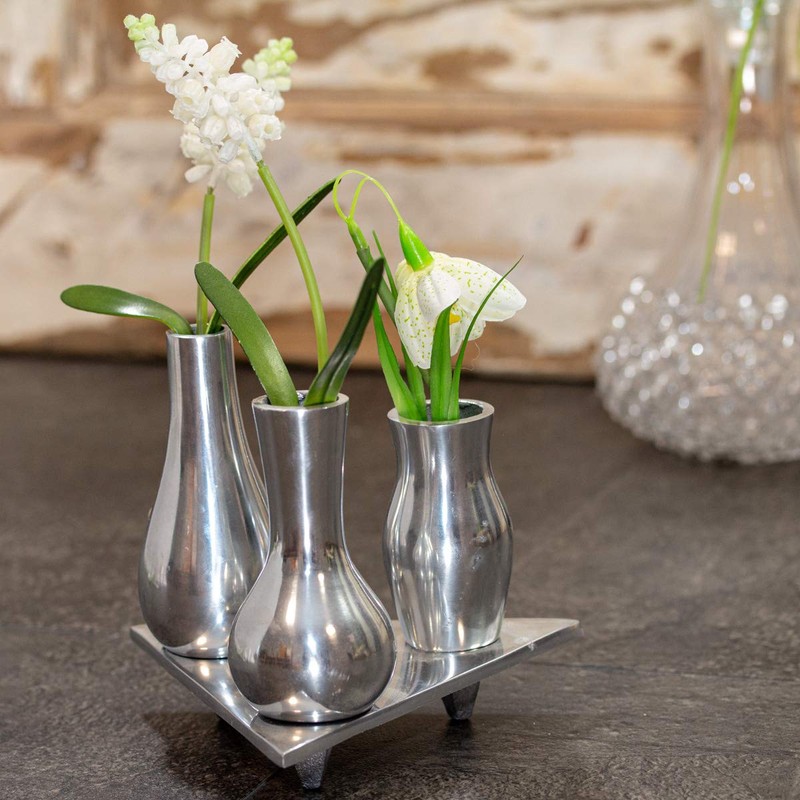 Antikas - Aluminium Vase, Small, Triangle Vase, Decoration
