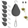 WROSWT Upgraded Retractable Plant Hanger,Plant Pulleys for Hanging Plants,Easy to