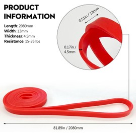 Zoolinn Yoga & Tension Resistance Band – Pull-Up Trainer for Strength, Chest Expansion, Flexibility & Endurance, 15-35 lb Resistance, Compact & Durable Fitness Tool